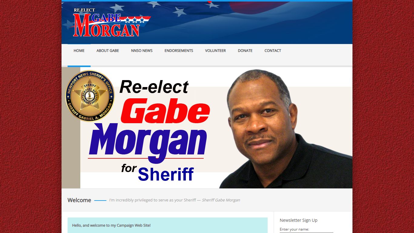 Re-elect Sheriff Gabe Morgan, Newport News, Virginia